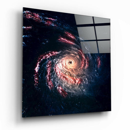 Space - Black Hole Glass Wall Art.