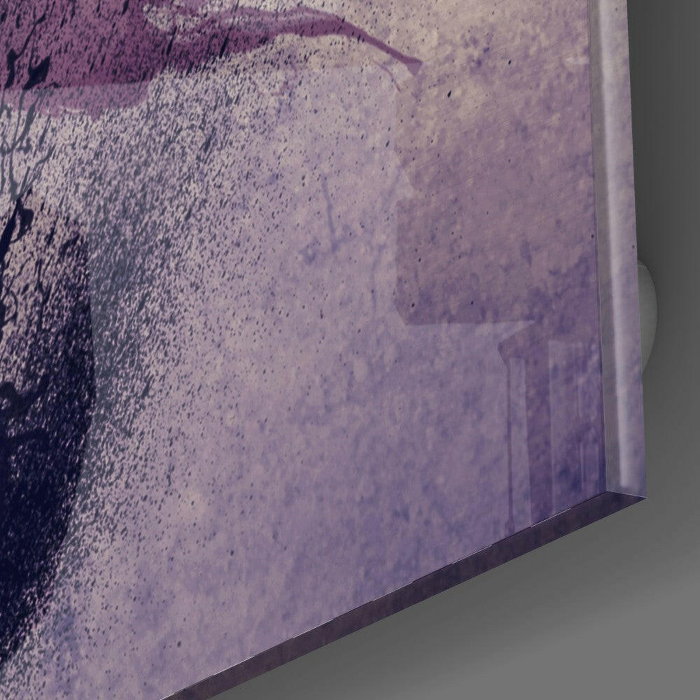 Woman and Guitar Glass Wall Art.