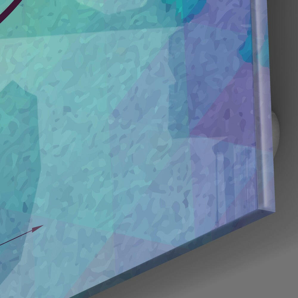 Retro Bicycle Glass Wall Art.