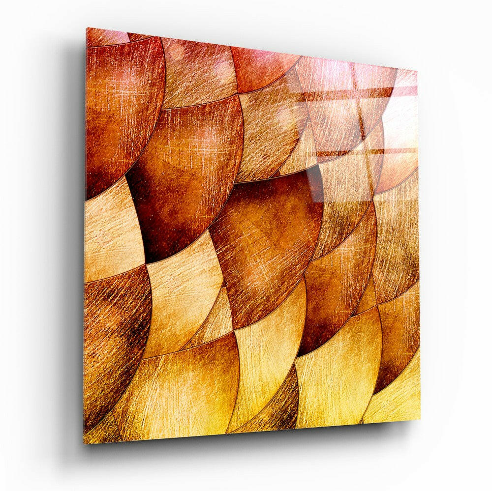 Gold Shells Glass Wall Art.