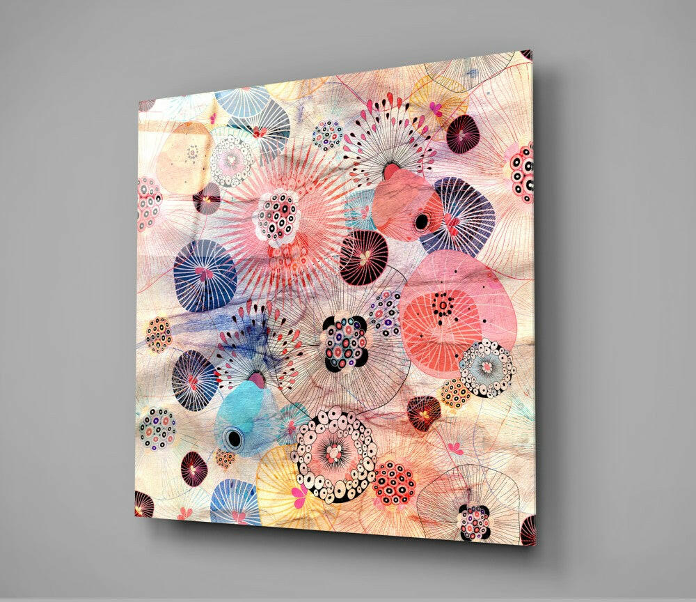 Alternative Flowers Glass Wall Art.