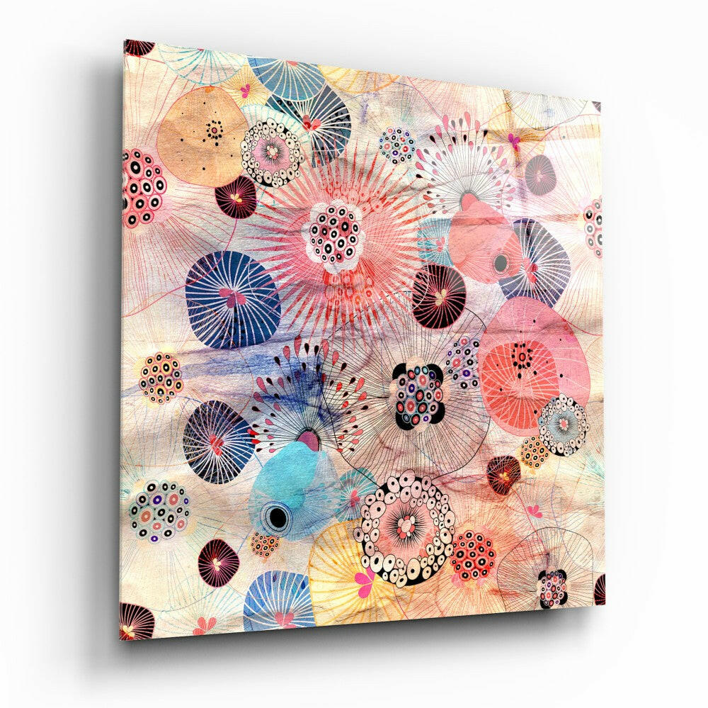 Alternative Flowers Glass Wall Art.