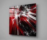 Red Explosion Glass Wall Art | Insigne Art Design