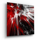 Red Explosion Glass Wall Art | Insigne Art Design