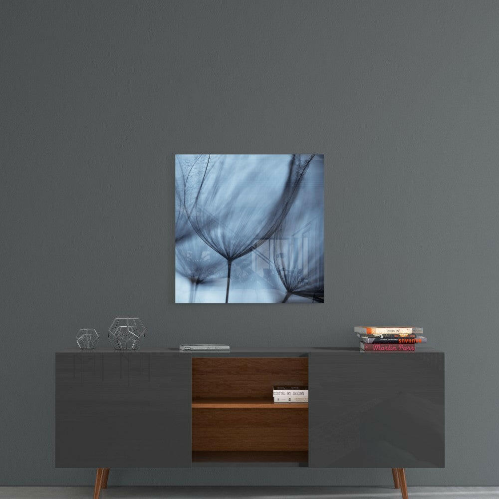 Dandelion Tranquility Glass Wall Art.