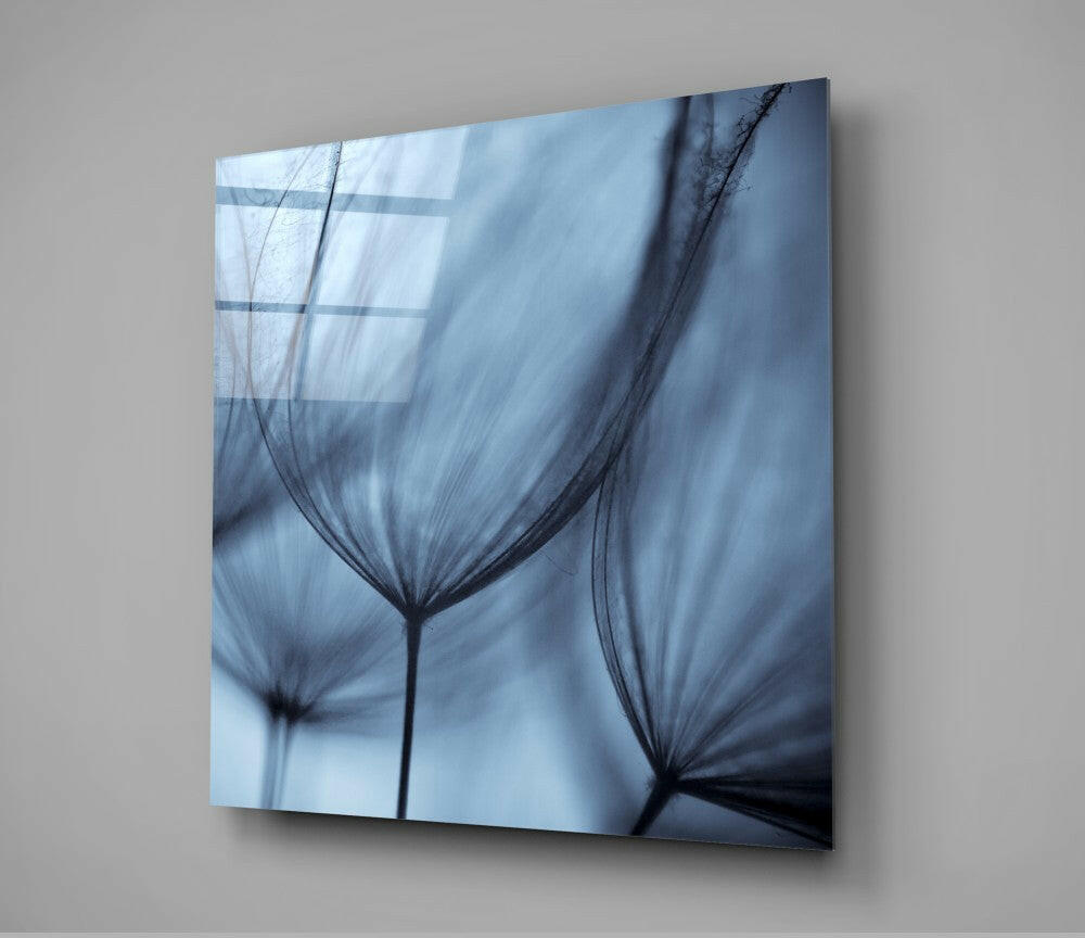 Dandelion Tranquility Glass Wall Art.