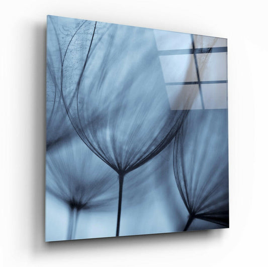 Dandelion Tranquility Glass Wall Art.