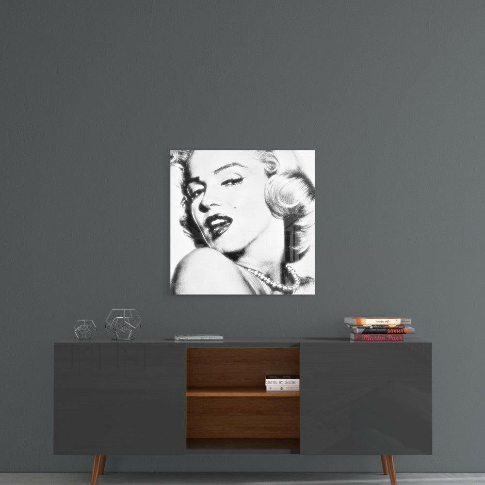 Marilyn Monroe Glass Wall Art.