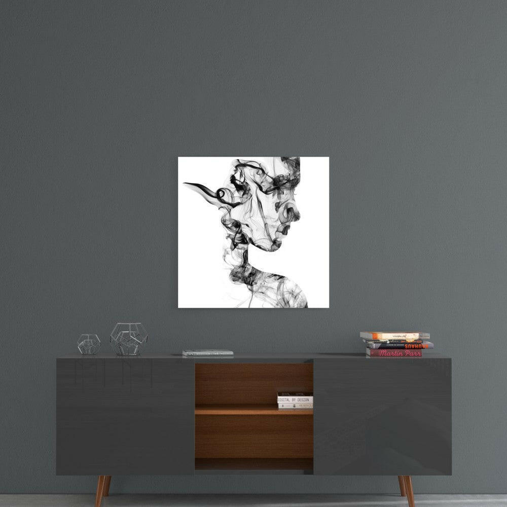 Smoke Silhouettes Glass Wall Art.