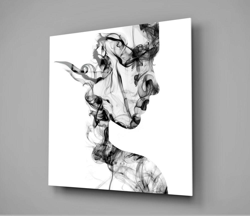 Smoke Silhouettes Glass Wall Art.