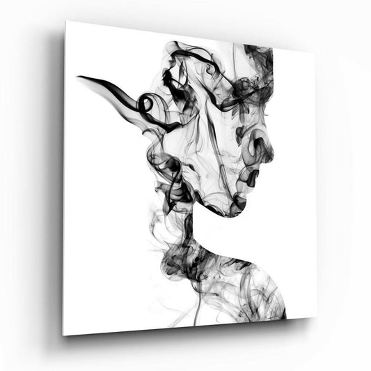 Smoke Silhouettes Glass Wall Art.