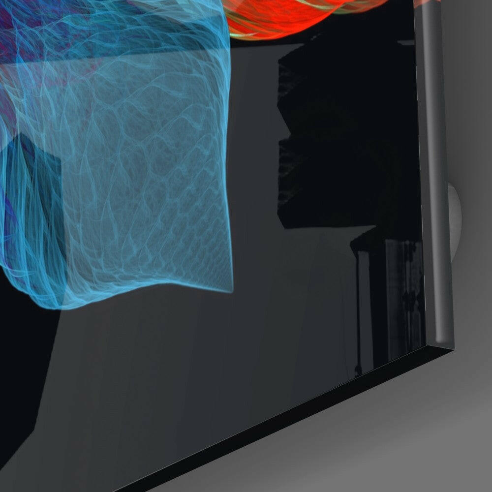 Colorful Leaves Flower Glass Wall Art.