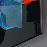 Colorful Leaves Flower Glass Wall Art.