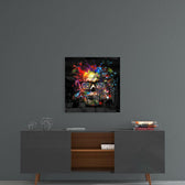 Colored Skull Glass Wall Art.