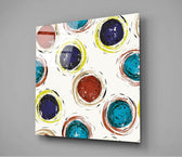 Colored Cores Glass Wall Art.