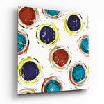 Colored Cores Glass Wall Art.