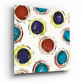 Colored Cores Glass Wall Art.