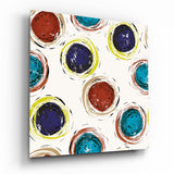 Colored Cores Glass Wall Art | Insigne Art Design