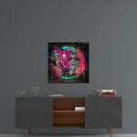 Machine Tiger Glass Wall Art.