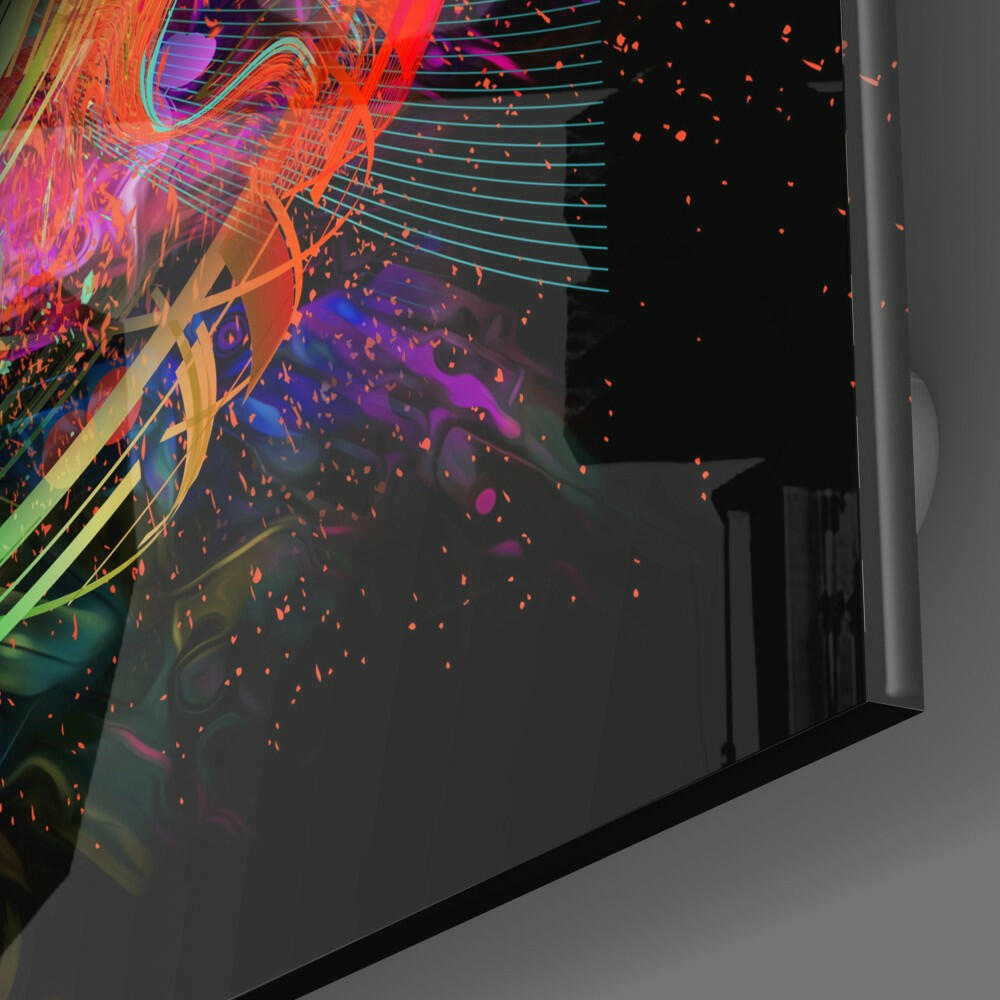 Machine Tiger Glass Wall Art.