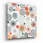 Dot to Flower Glass Wall Art.