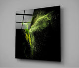 Green Parrot Glass Wall Art | Insigne Art Design