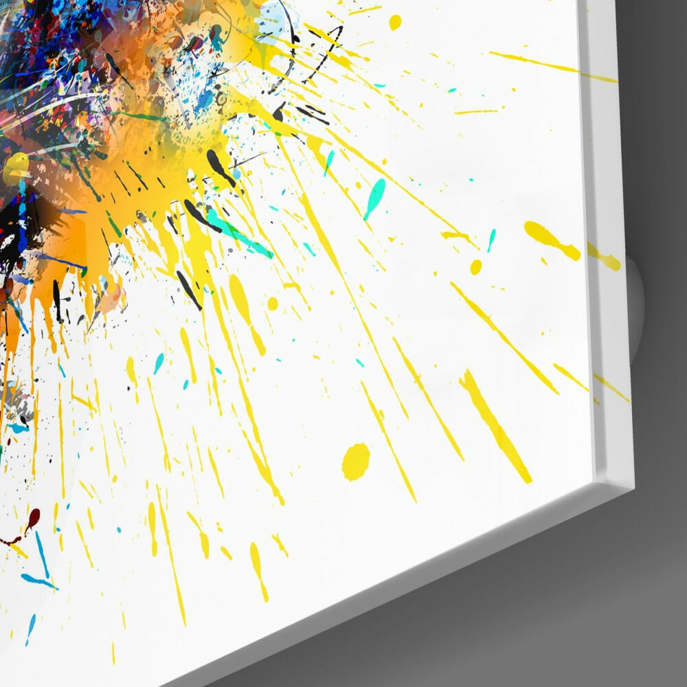 Mechanical Skull Glass Wall Art.