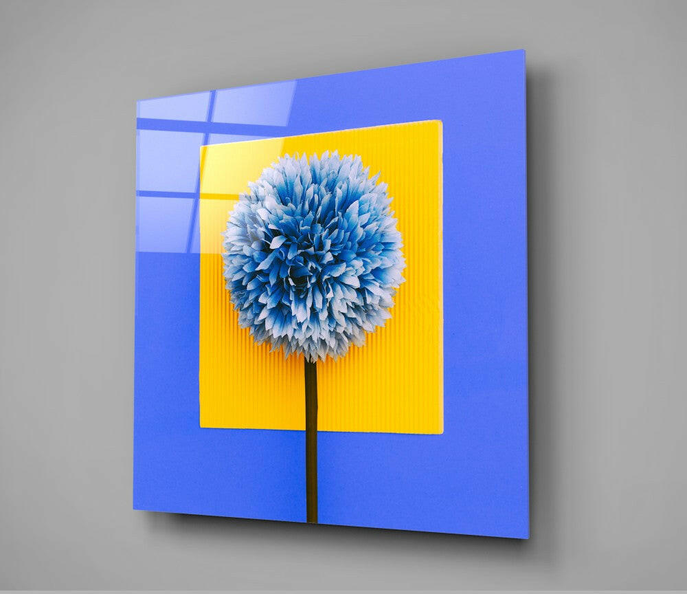 Posture of the Hydrangea Glass Wall Art.