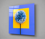 Posture of the Hydrangea Glass Wall Art.