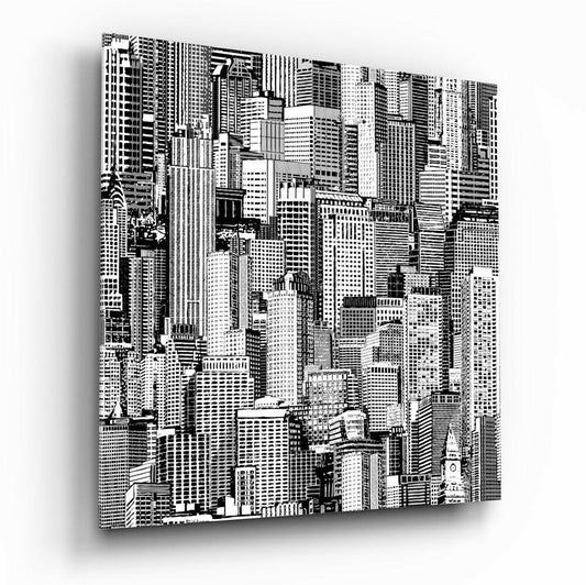 Solitude in the Crowd Glass Wall Art.