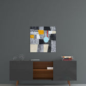 Blue Dot Glass Wall Art.