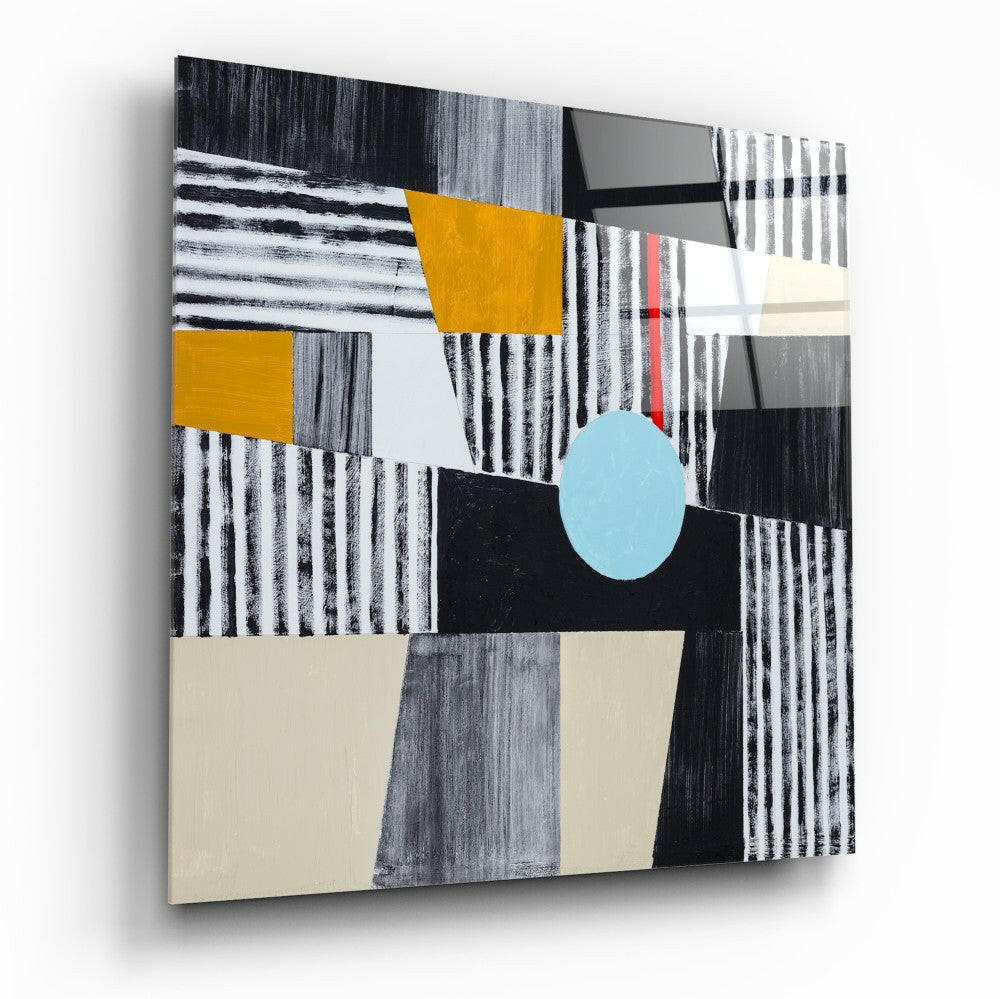 Blue Dot Glass Wall Art.