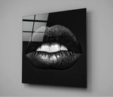 Black Lips Glass Wall Art | Insigne Art Design