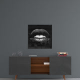 Black Lips Glass Wall Art | Insigne Art Design