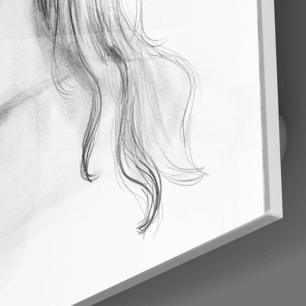 Flower Crowned Woman Glass Wall Art.