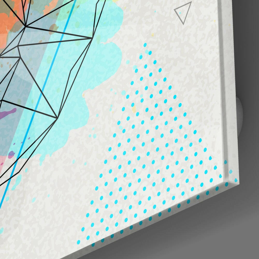 Fact and Fiction Lion Glass Wall Art.