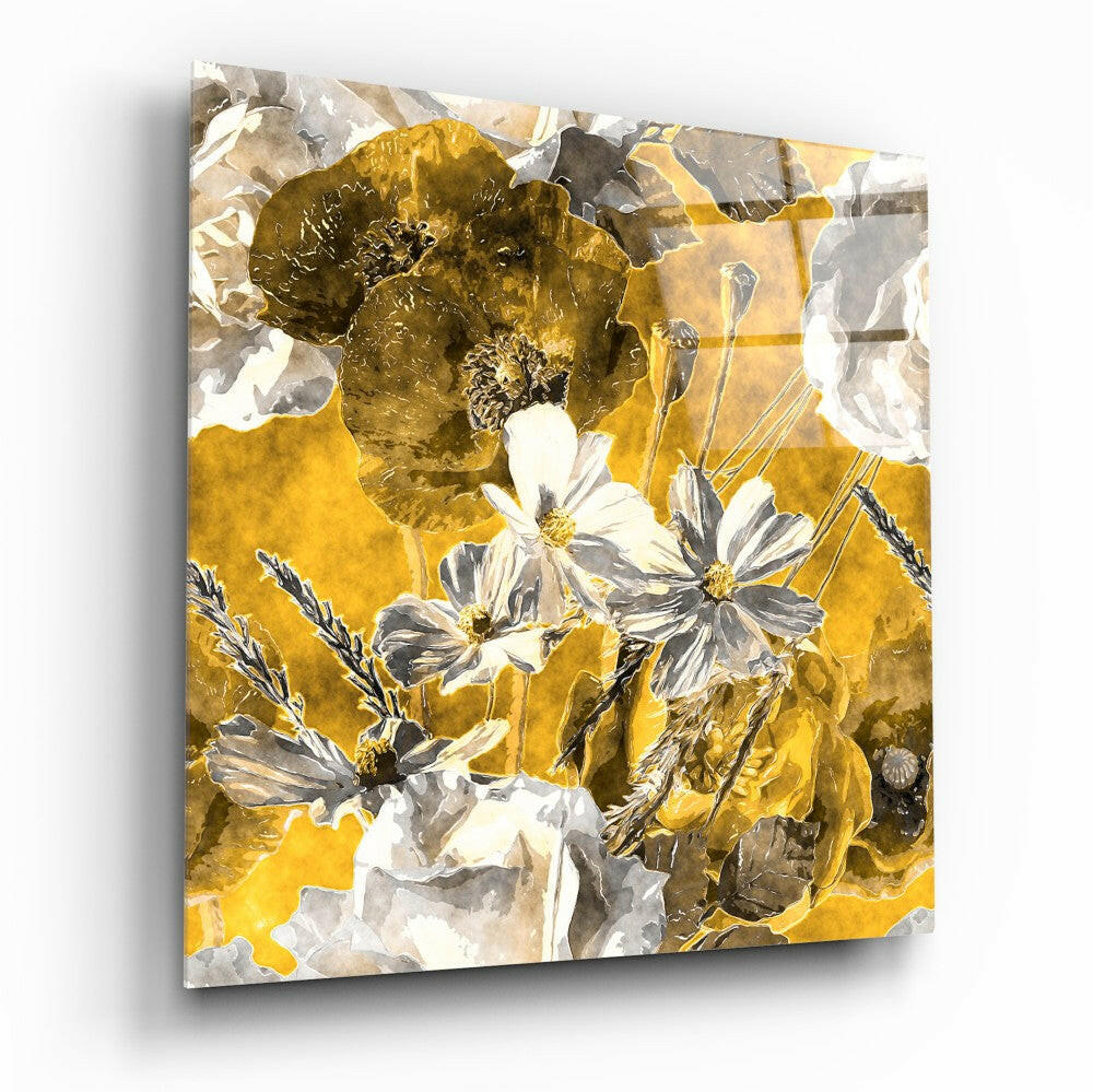 Daisies Glass Wall Art.