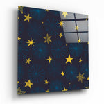 Snow and Stars Glass Wall Art.