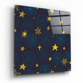 Snow and Stars Glass Wall Art.