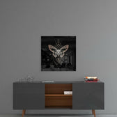 Da Vinci Style Butterfly Glass Wall Art.