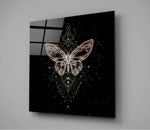 Da Vinci Style Butterfly Glass Wall Art.