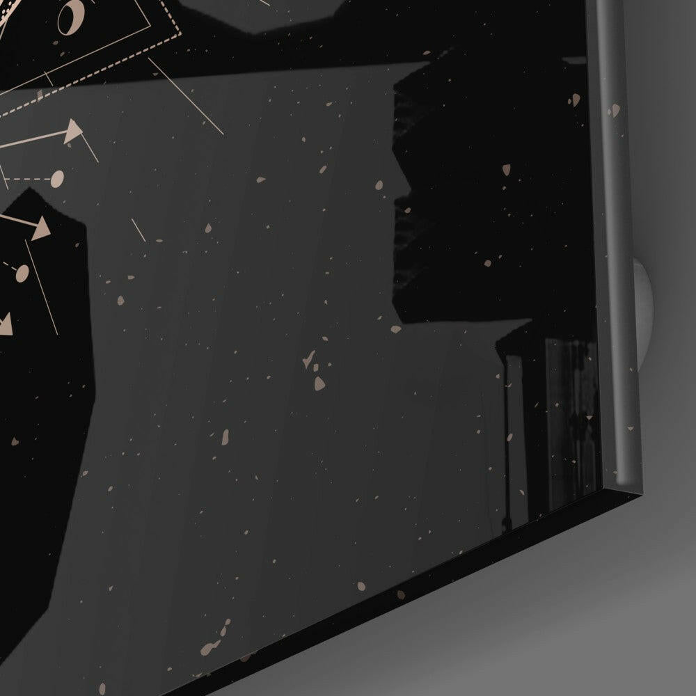 Da Vinci Style Butterfly Glass Wall Art.