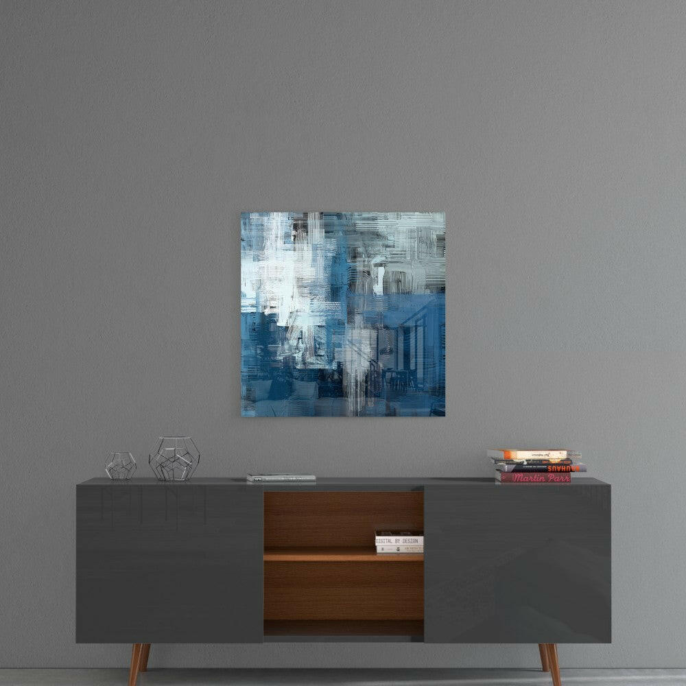 Blue Touch Glass Wall Art.