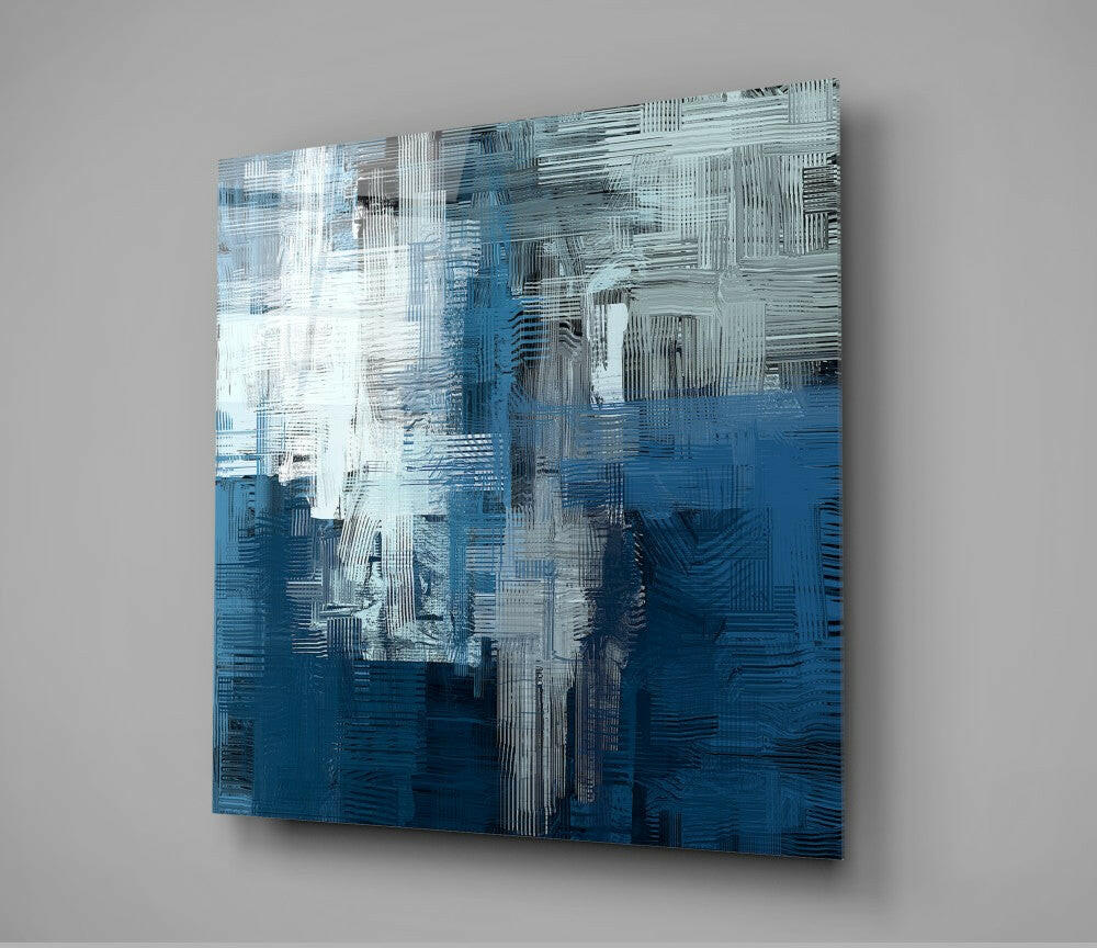 Blue Touch Glass Wall Art.
