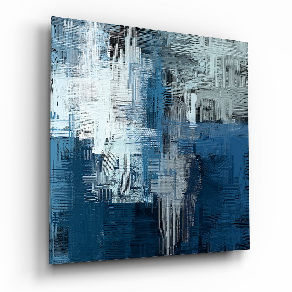 Blue Touch Glass Wall Art | Insigne Art Design