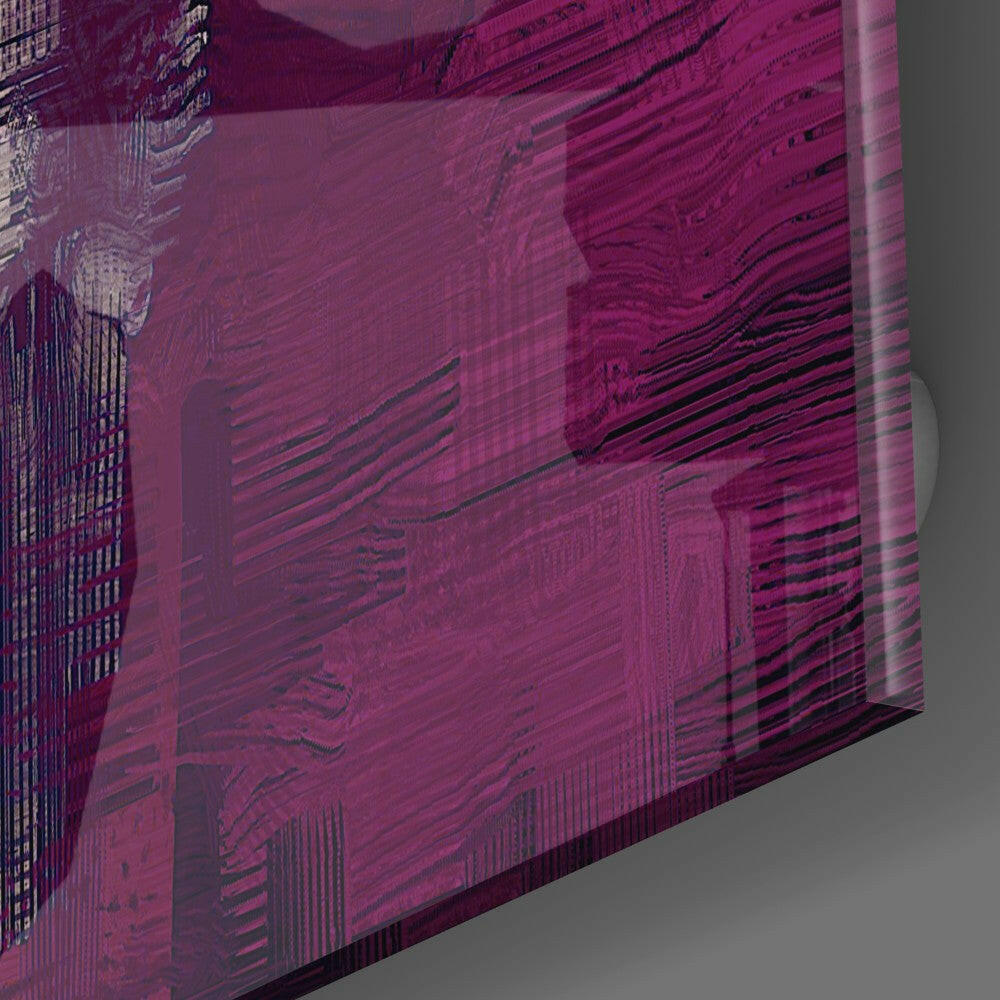 Purple Touch Glass Wall Art.