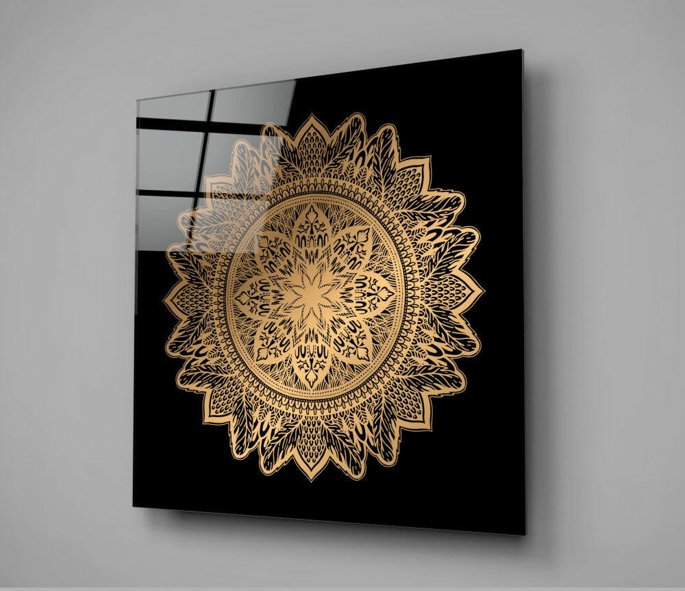 Nostalgic Lace Motif Glass Wall Art.