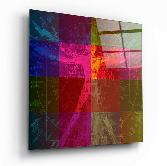 Da Vinci's Lines Glass Wall Art.