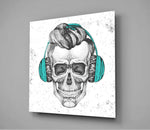Skull - Always Music Glass Wall Art.