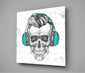 Skull - Always Music Glass Wall Art.